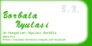 borbala nyulasi business card